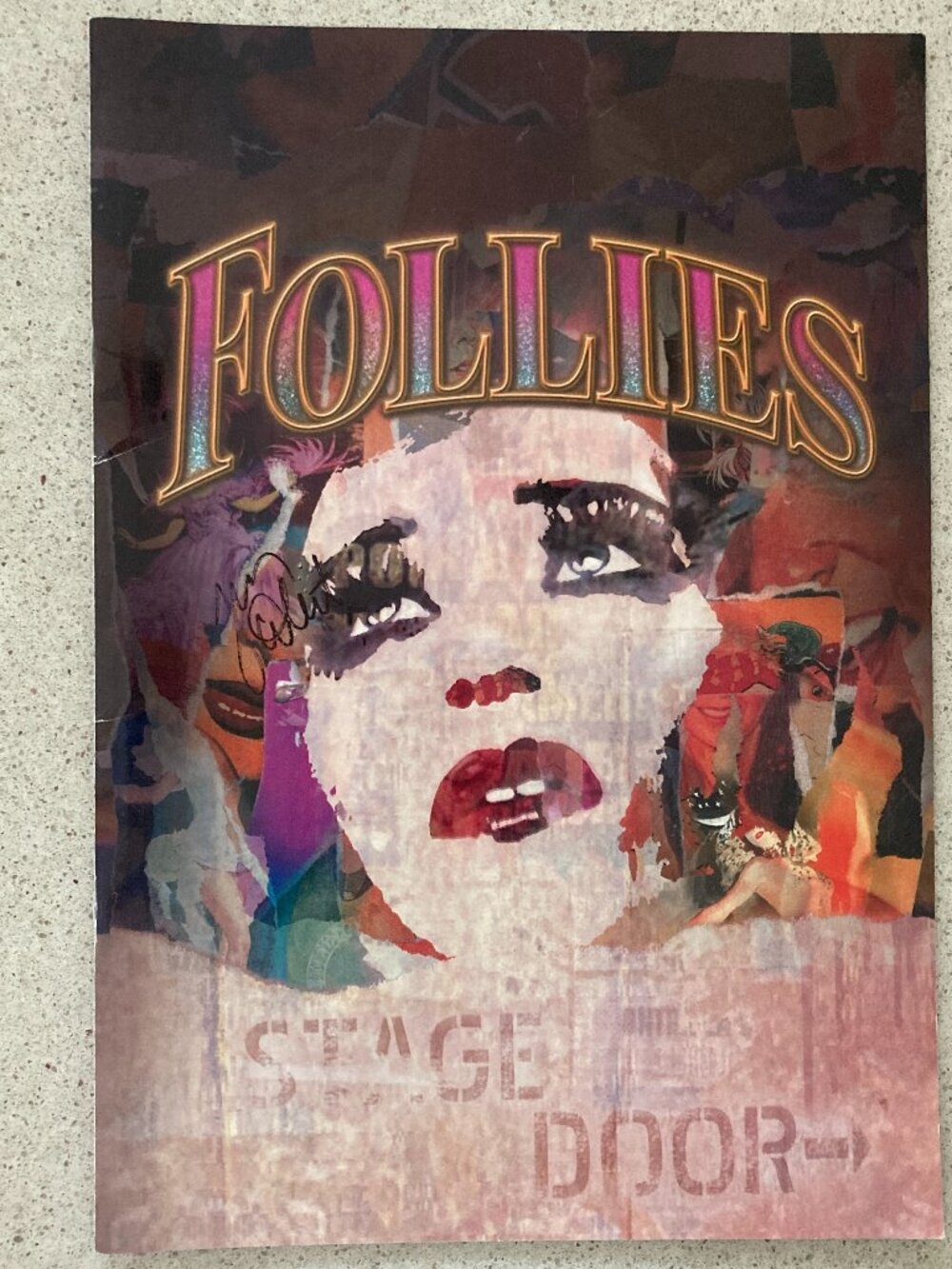 Signed Follies Souvenir Program Bernadette Peters Jan Maxwell Danny Burstein +10